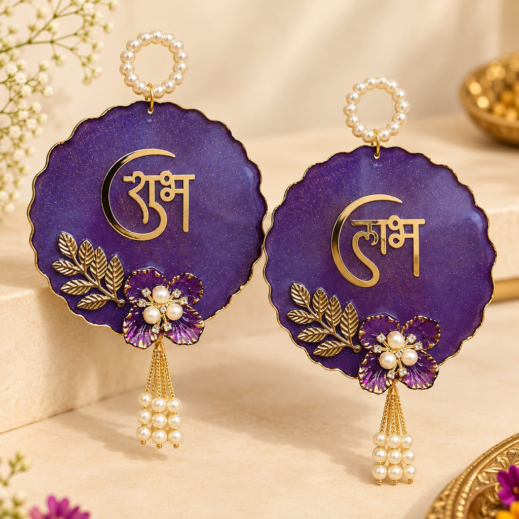 Shubh Labh Toran Hanging for Main Door, Decorative Wall Hanging for Diwali, Pooja Room & Festive Home Decoration