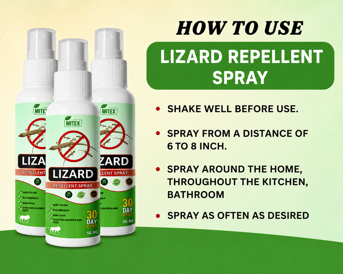 Lizard Repellent Spray for Home & Kitchen | Buy 2 Get 1 Free | Herbal & Natural Formula
